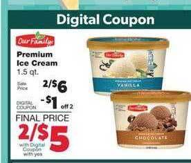 Family Fare Our Family Premium Ice Cream offer