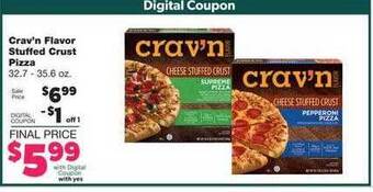 Family Fare Crav'n Flavor Stuffed Crust Pizza offer