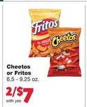 Family Fare Cheetos Or Fritos offer