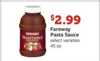 Fareway Fareway Pasta Sauce offer