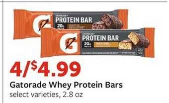 Fareway Gatorade Whey Protein Bars offer