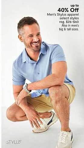 JC Penney Men's Stylus Apparel Select Styles offer