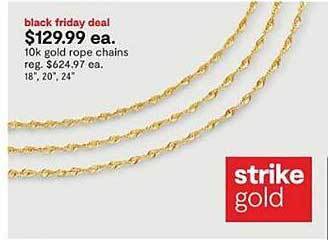 JC Penney 10k Gold Rope Chains offer