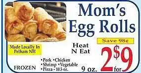 Market Basket Mom's Egg Rolls offer