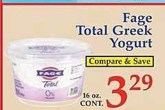 Market Basket Fage Total Greek Yogurt offer