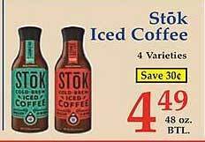 Market Basket Stõk Iced Coffee offer