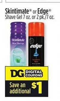 Dollar General Skintimate Or Edge Shave Gel offer