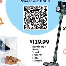 Aldi Huntington Home 2-in-1 Cordless Stick Vacuum offer
