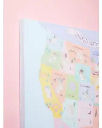 Home Goods 24x36 kids united states of unicorns wall art offer