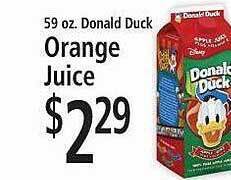 FoodFair Donald Duck Orange Juice offer