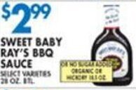 Compare Foods Sweet Baby Ray's BBQ Sauce offer