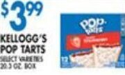 Compare Foods Kellogg's Pop Tarts offer