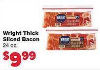 Family Fresh Market Wright Thick Sliced Bacon offer
