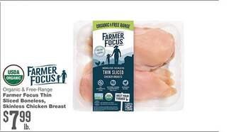 Forest Hills Food Farmer Focus Thin Sliced Boneless, Skinless Chicken Breast offer
