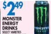 Compare Foods Monster Energy Drinks offer
