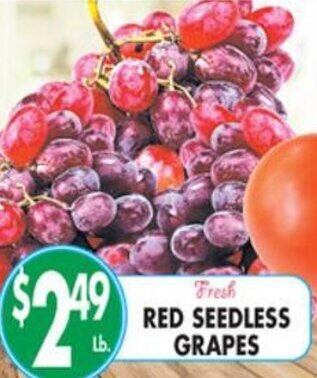 Compare Foods Red Seedless Grapes offer