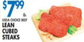 Compare Foods Lean Cubed Steaks offer