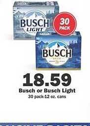 Schnucks Busch Or Busch Light offer