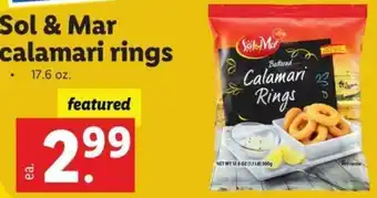 Lidl Sol & Mar Calmari Rings 17.6 oz. offer