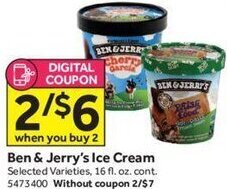 Stop&Shop Ben & Jerry's Ice Cream offer