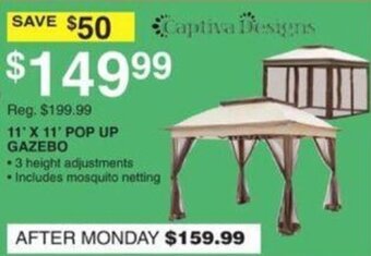 Dunham's Sports 11' X 11' Pop Up Gazebo offer