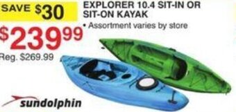 Dunham's Sports Explorer 10.4 Sit-In Or Sit-On Kayak offer