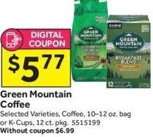 Stop&Shop Green Mountain Coffee offer