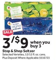 Stop&Shop Stop & Shop Seltzer offer