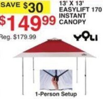 Dunham's Sports 13' x 13' Easylift 170 Instant Canopy offer