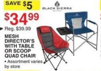 Dunham's Sports Mesh Director's With Table Or Scoop Quad Chair offer