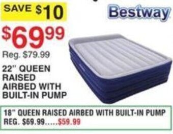 Dunham's Sports 22" Queen Raised Airbed With Built-In Pump offer