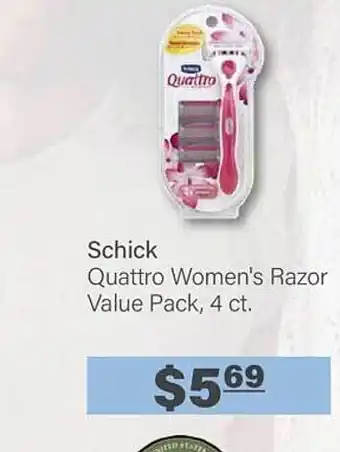 Commissary Schick Quattro Women's Razor Value Pack offer