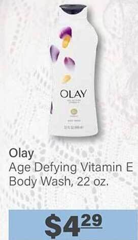 Commissary Olay Age Defying Vitamin E Body Wash offer