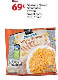 Aldi Season's Choice Steamable Frozen Sweet Corn offer