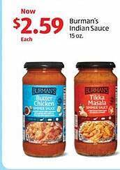 Aldi Burman's Indian Sauce offer