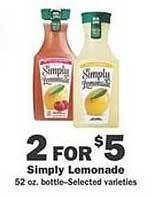 Schnucks Simply Lemonade offer