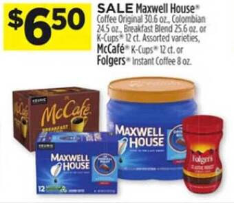 Dollar General Maxwell House offer