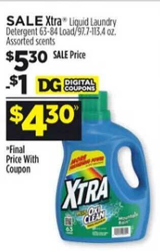 Dollar General Xtra Liquid Laundry Detergent offer