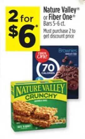 Dollar General Nature Valley Or Fiber One offer