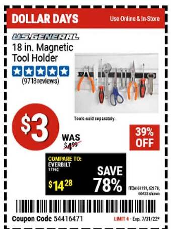 Harbor Freight Tools Us.general Magnetic Tool Holder offer