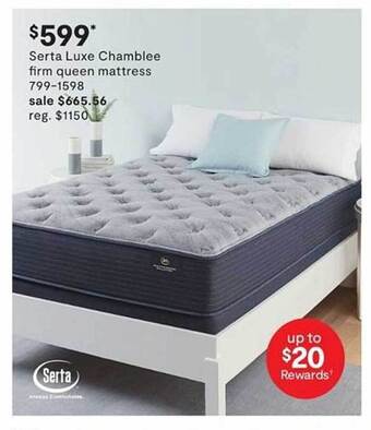 JC Penney Serta Luxe Chamblee Firm Queen Mattress offer