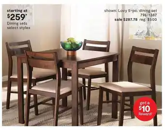 JC Penney Dining Sets offer
