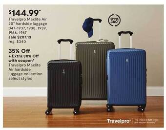 JC Penney Travelpro Maxlite Air 20 offer