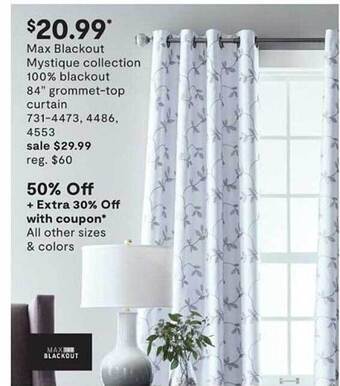 JC Penney Max Blackout Mystique Collection 100% Blackout 84 offer
