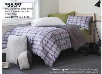 JC Penney Izod Sawyer Plaid Twin Or Twin Xl offer