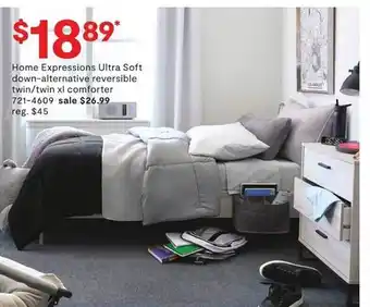 JC Penney Home Expressions Ultra Soft Down-alternative Reversible Twin Or Twin Xl Comforter offer