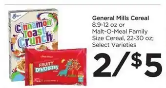 Food 4 Less General Mills Cereal Or Malt-o-meal Family Size Cereal offer