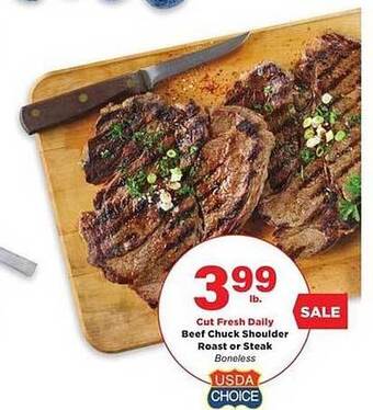 Stater Bros Beef Chuck Shoulder Roast Or Steak offer