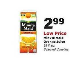Stater Bros Minute Maid Orange Juice offer