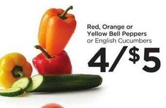 Food 4 Less Red Orange Or Yellow Bell Peppers offer